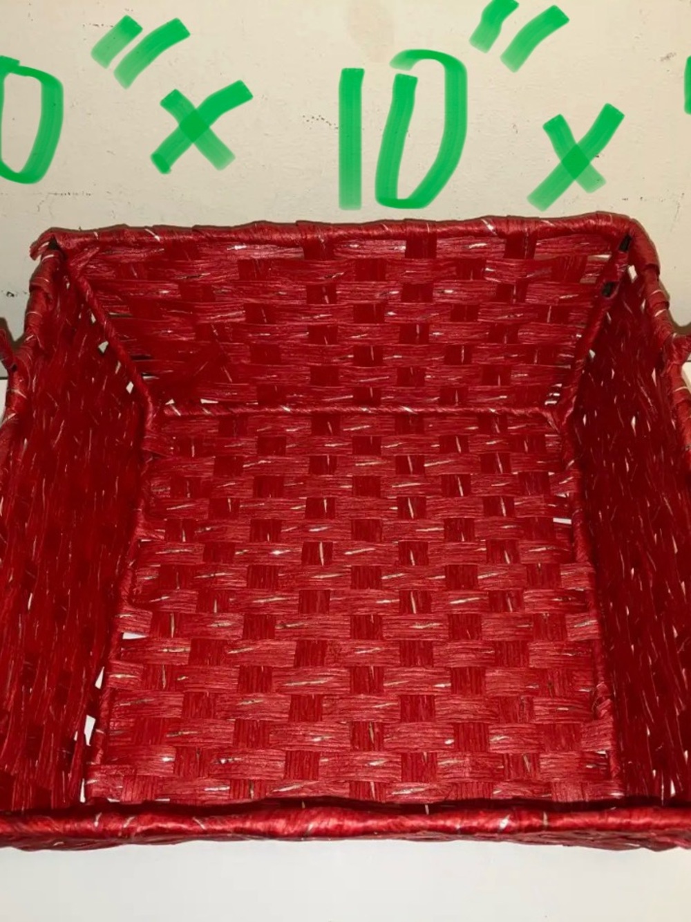 Red Woven Storage Baskets